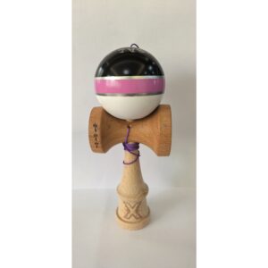 Kendama Originala X - ROYAL , Profesionala, Flippy, din Lemn, 18 cm, Rose-Silver