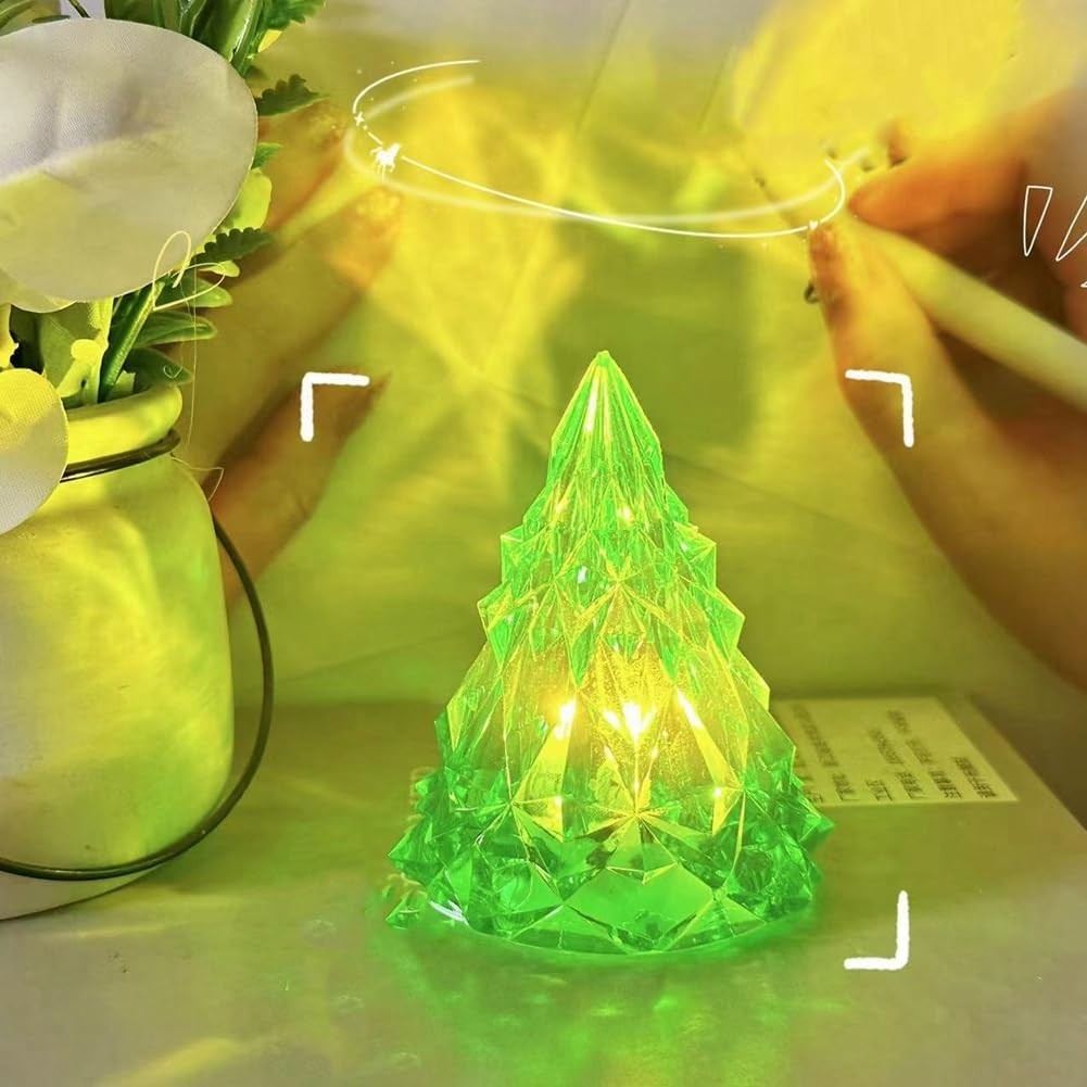 Lampa de Veghe, Flippy, Model IceBerg, Lumina Calda, cu Baterii, Verde, 6.5x8 cm - imagine 3