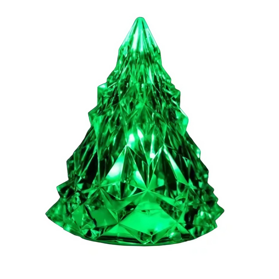 Lampa de Veghe, Flippy, Model IceBerg, Lumina Calda, cu Baterii, Verde, 6.5x8 cm