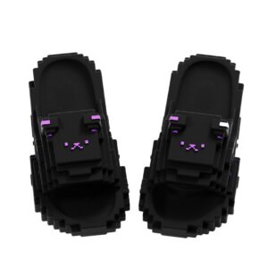 Papuci Casual pentru Adolescenti, Flippy, Model Unisex de Forma Pixel, Rezistenti Usori si Moi din Spuma EVA Antiderapanti, Marime 36-37, Negru