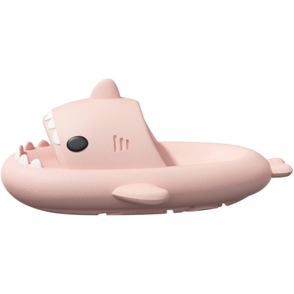 Papuci Tip Rechin, Flippy, Unisex, din Spuma EVA, Talpa Groasa Antiderapanta, Rezistenti la Uzura, Marime 36-37, Roz - imagine 4