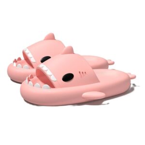 Papuci Tip Rechin, Flippy, Unisex, din Spuma EVA, Talpa Groasa Antiderapanta, Rezistenti la Uzura, Marime 38-39, Roz