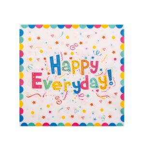 Set 20 de Servetele de Masa, Flippy, Model Happy Everyday, 17 x 17 cm, Multicolor