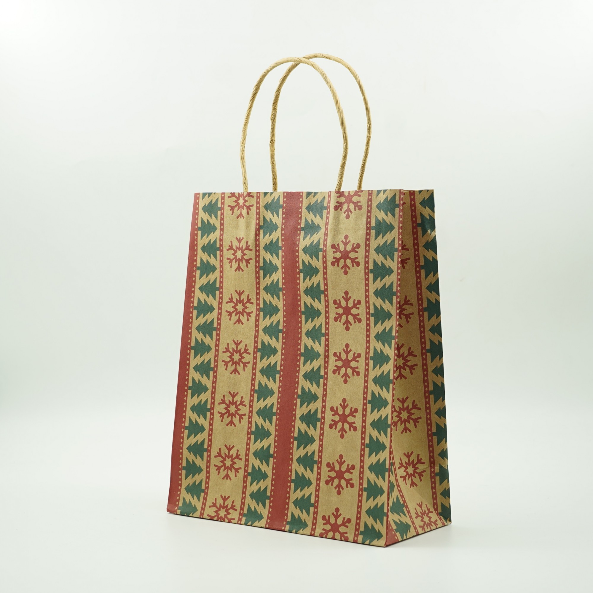 Set 24 pungi cadou Flippy, imprimeu tematica Craciun, model random, din hartie, 18.5 x 22.5 x 8.5 cm, multicolor - imagine 4