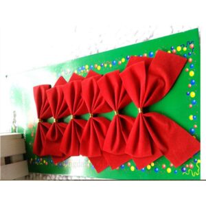 Set 6 fundite pentru brad, Rosii, clasice , 7 x 8 cm, din poliester, Flippy