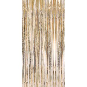 Perdea Franjurata, Flippy, Model Decor Petrecere, pentru Fundal de Poze, Amenajare Colorata a Petrecerii, Dimensiune 100x200 cm, Gold Sampanie