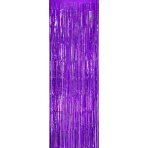 Perdea Franjurata, Flippy, Model Decor Petrecere, pentru Fundal de Poze, Amenajare Colorata a Petrecerii, Dimensiune 100x200 cm, Mov Deschis