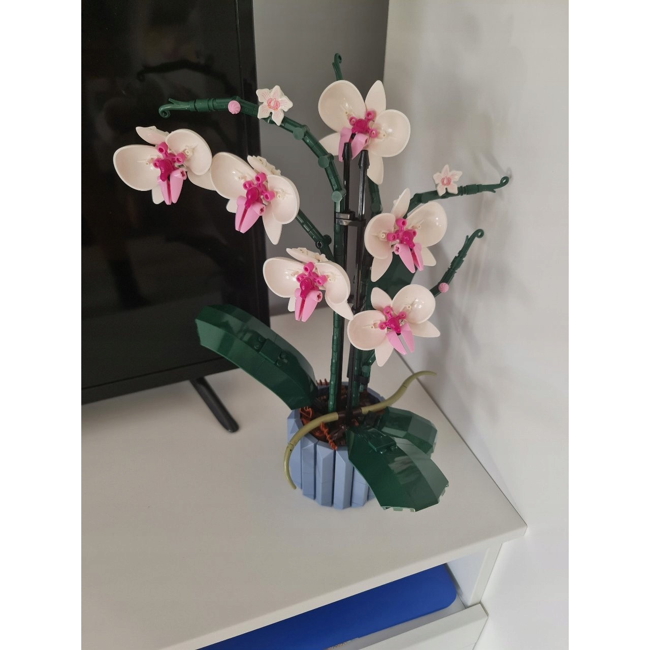 Set de Constructie Orhidee in Ghiveci, Flippy, 31x6.5x21.5cm, Ornament Creativ, 608 Piese, Multicolor - imagine 3