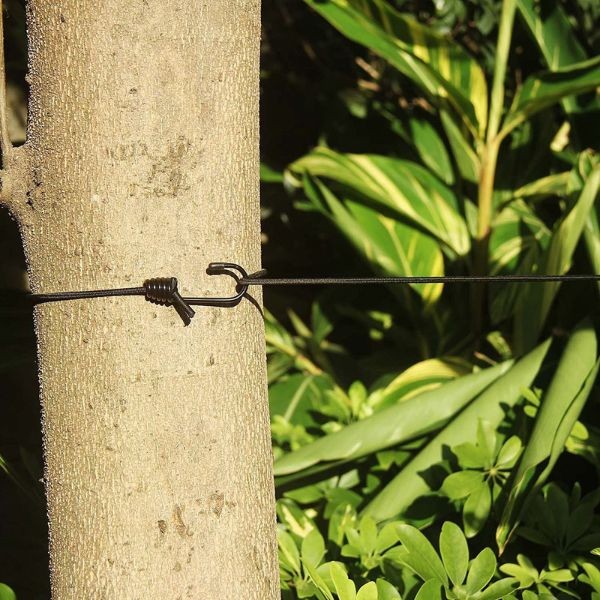 Sfoara pentru Uscarea Hainelor, Flippy, Uscator Sfoara Portabila, 12 Clips-uri Incluse, Lungime 180 cm, PP Cablu de Otel, Negru - imagine 4