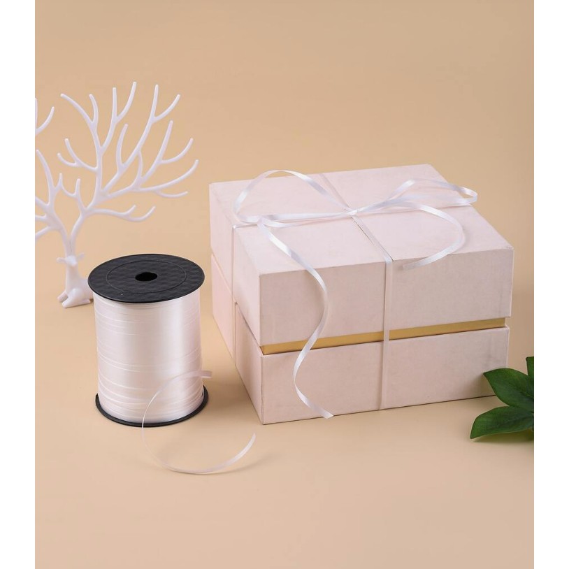 Panglica pentru Baloane, Flippy, Rola de 200 de Metri, din Rafie, Alba - imagine 3