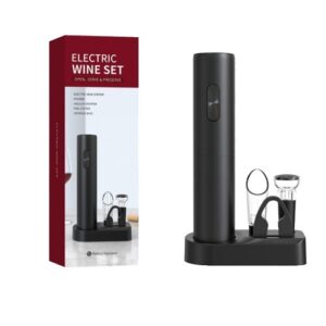 Set Tirbuson Electric din 5 piese, Flippy, Deschizator Electric, cu Baterii, Multifunctional, 23x14cm, Negru