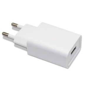 Incarcator Retea Fast Charge pentru Telefon, Flippy, Capat de Incarcare pentru Gadgeturi 5V2A, Port USB-B, Adaptor pentru Telefon Standard UE, Alb