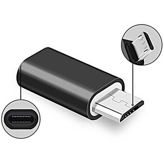 Adaptor Micro USB spre Lightning, Flippy, 2.8 cm, Negru - imagine 3