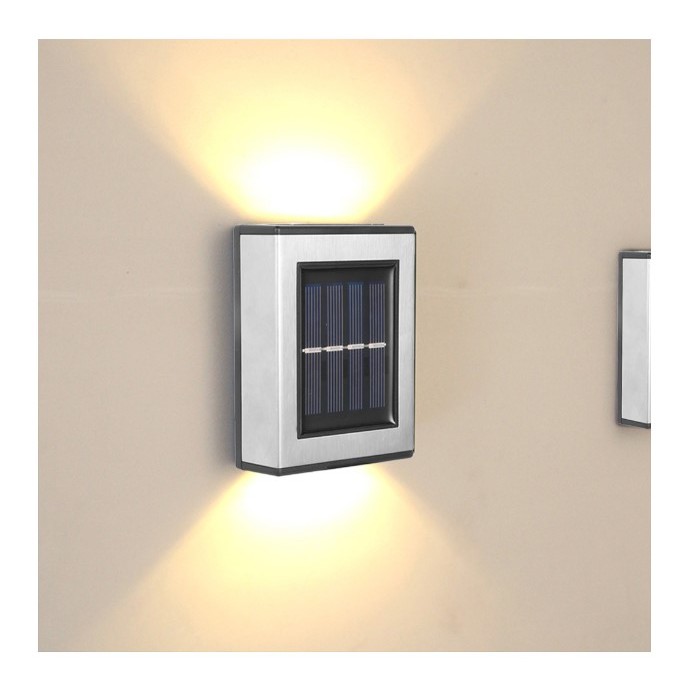 Aplica solara LED Flippy, ABS/Policarbonat, rezistenta la apa IP65, pentru trepte, borduri, terasa, 1.2V, 600mah, 10 x 7.5 x 3 cm, lumina alb calda, negru - imagine 2