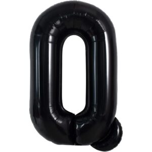 Balon Folie Metalizata Litera Q, Flippy, 40 cm, Umflati cu Heliu sau Aer, Ambalaj Individual, Pai inclus, Negru
