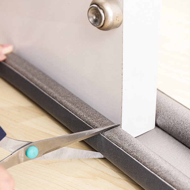 Banda de Izolare a Usii, Flippy, Banda Anti-Curent, Anti-Zgomot, Anti-Praf, Opritor Izolator, 90cm, Alb - imagine 2