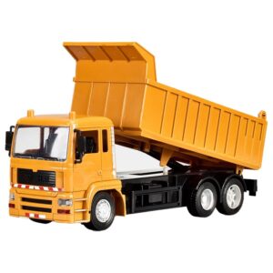 Camion Basculanta Jucarie pentru Copii, Flippy, Jucarie Camion Basculanta cu Telecomanda, Jucarie de Constructie, Acumulator cu Incarcare USB, 28 x 13 x 9 cm, Galben