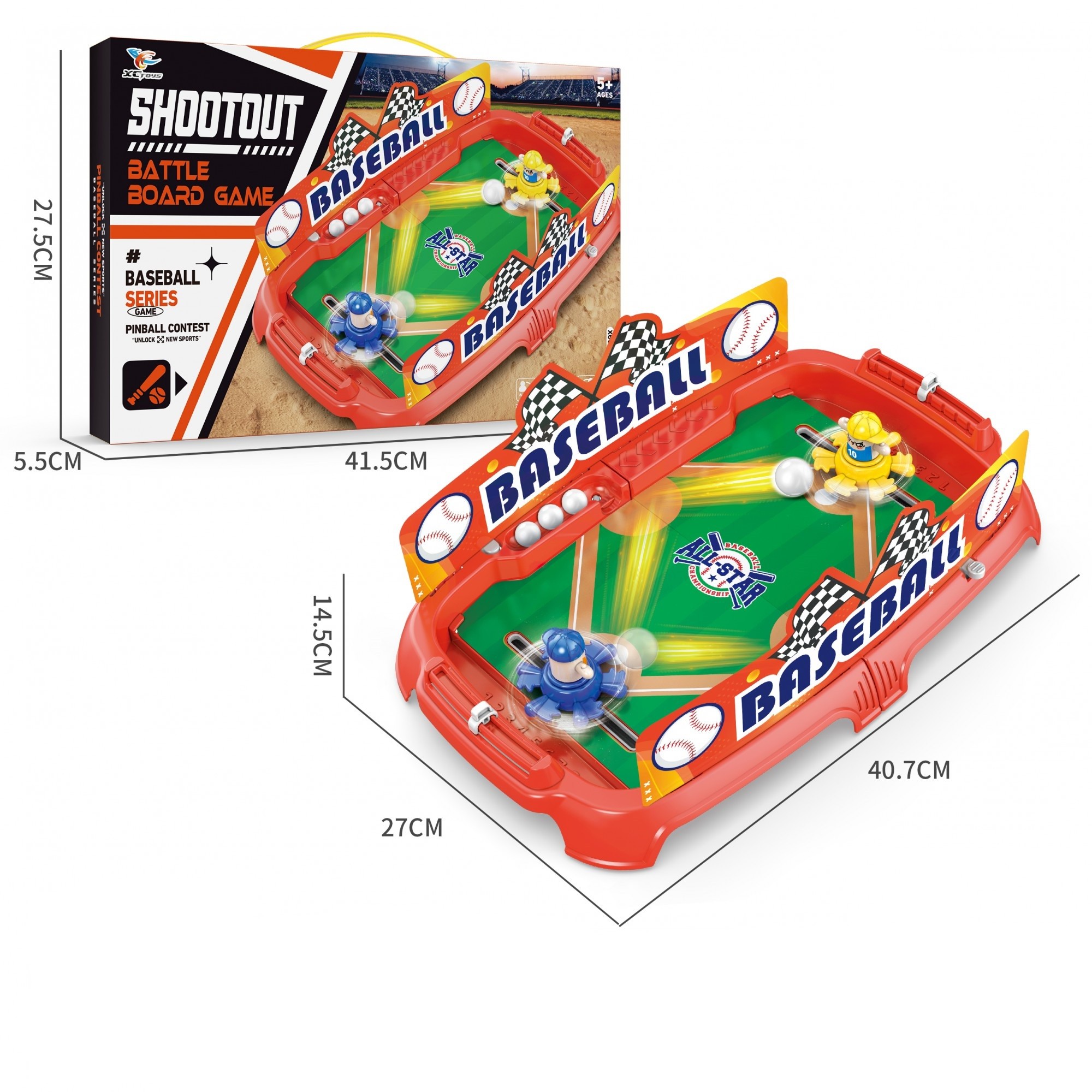 Joc de Masa Interactiv de Baschet pentru Copii, Flippy, 4 Mingi, Tabela Scor, 40.7x27x14.5 cm, Multicolor - imagine 4