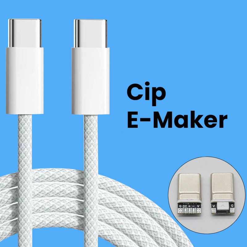 Cablu de Date Universal pentru Telefon, Flippy, Cablu TYPE-C to TYPE-C, Compatibil cu iOS si Android, Fire 160 cupru, 2M, Impletit Nailon, Alb - imagine 2