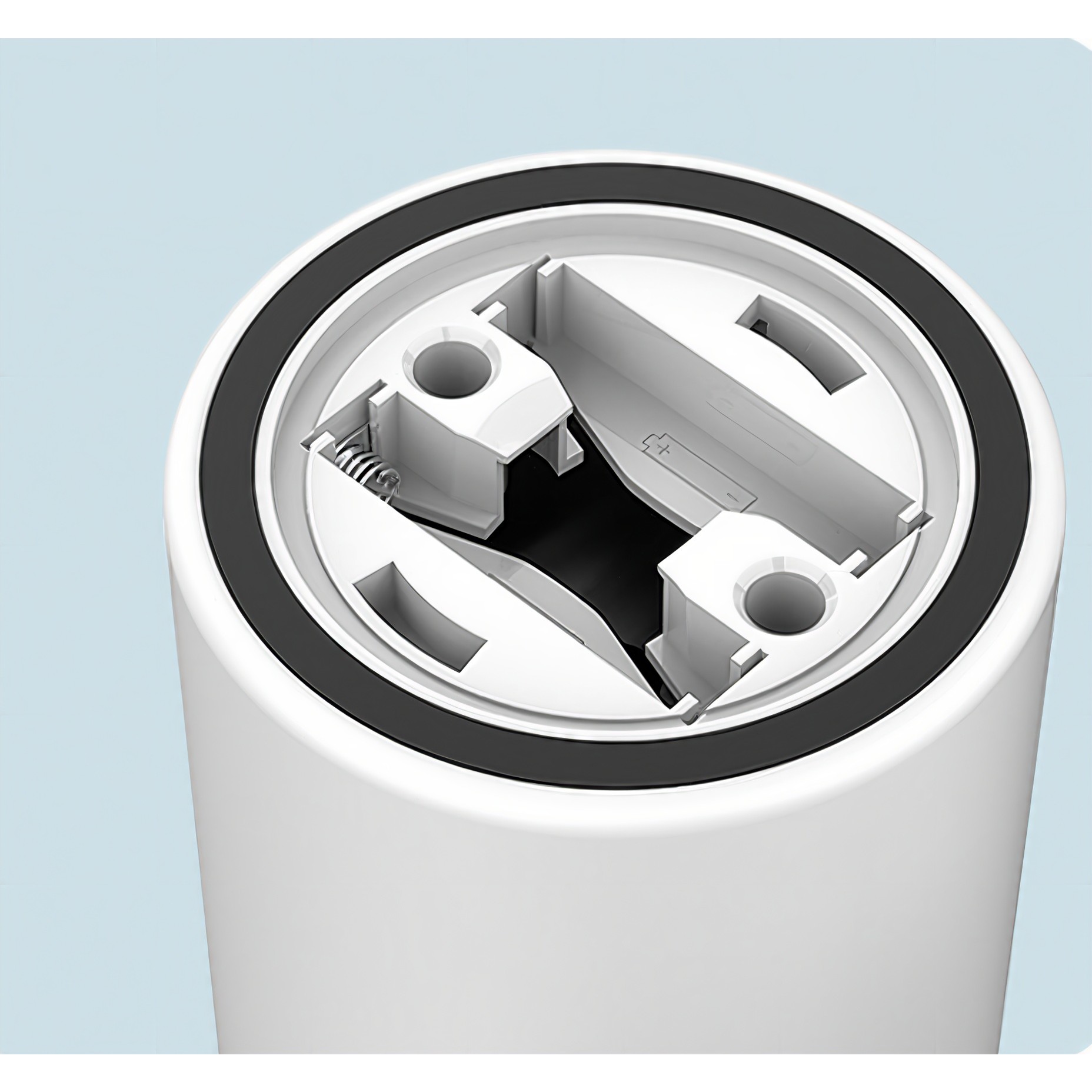 Cana portabila cu mixer incorporat, Flippy, pe baterii, 380 ml, alb - imagine 2