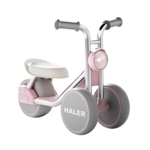 Tricicleta pentru Copii, Flippy, Exercitiu de Echilibru, pentru 1-6 Ani, Lumina LED, Fara Pedale, din Plastic, Roti 7.8 cm, Greutate Portanta 50 kg, 43 x 58 x 35 cm, Roz