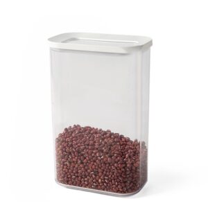 Cutie de Depozitare Alimente, Flippy, 2L, Capac Alb, din ABS+Silicon, 14.5 x 9 x 22.2 cm, Transparent