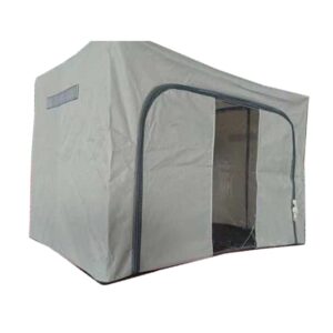 Cutie de depozitare Pliabila, Flippy, Cadru Metalic, cu fermoar, 100 L, material Textil, 60 x 42 x 40 cm, suport de baza din plastic stabil, Gri deschis