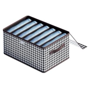 Cutie Depozitare, Flippy, Capac Transparent, Model In Carouri, Model Mediu, Maro