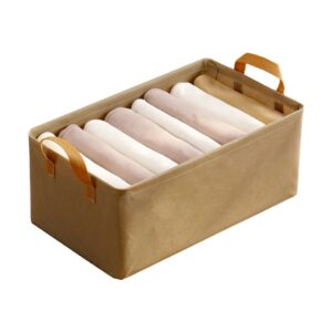 Cutie Depozitare Flippy, pentru Haine, lucruri, din Textil cu Cadru Metalic, Manere Laterale, forma Dreptunghiulara, 47 x 28 x 20 cm, volum 26 L, Kaki