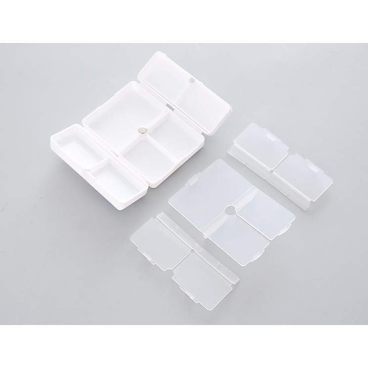 Cutie depozitare medicamente, 7 compartimente sigilate individual, pliabila, portabila, Flippy, Alb/Verde - imagine 2