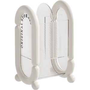 Cutie pentru Depozitare Cosmetice, Flippy, pentru Pensule, Creioane si Buretei, 4 Compartimente, din Plastic, 12 x 10 x 20 cm, Alb