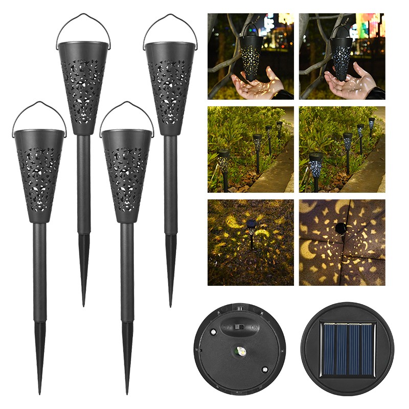 Decorațiune solară pentru grădină, Flippy, tip torță alb cald - imagine 2