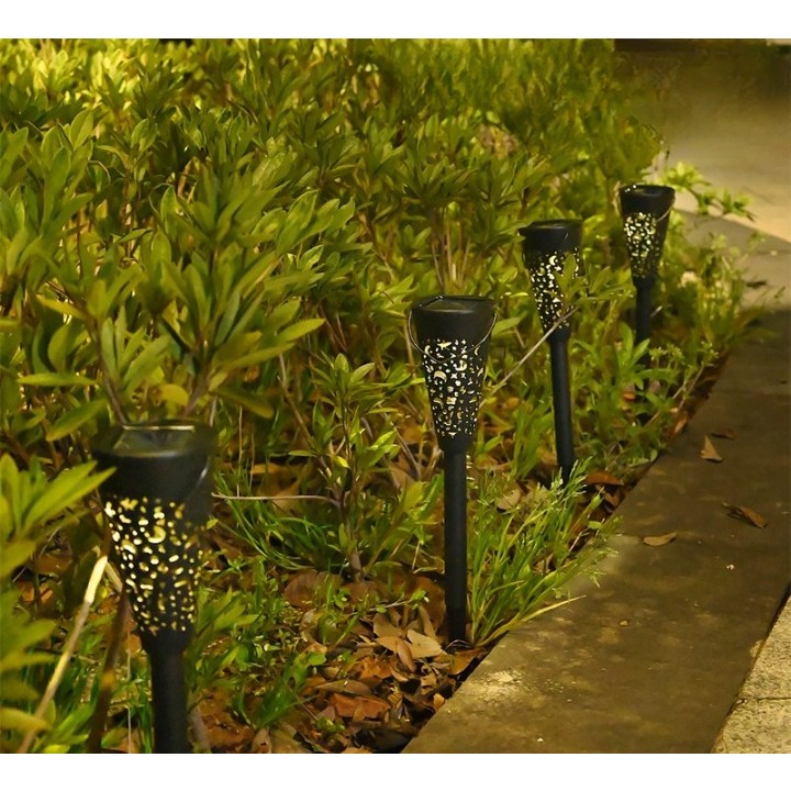 Decorațiune solară pentru grădină, Flippy, tip torță alb cald - imagine 3