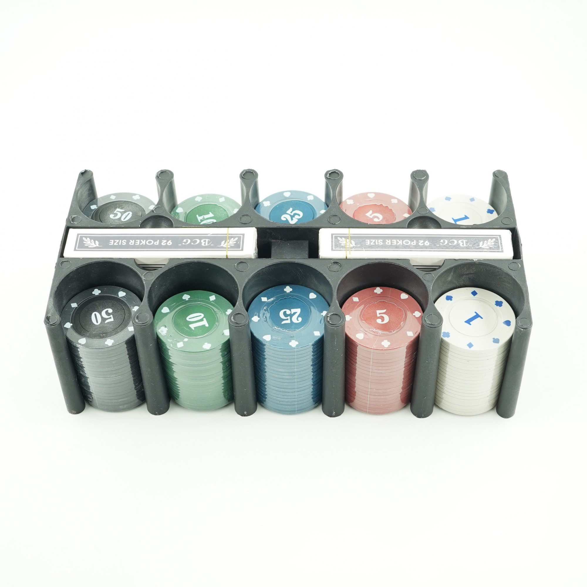 Set de Poker Complex cu 200 de jetoane Flippy, Include 2 seturi de carti, Texas Hold`em set, portabil, cutie depozitare - imagine 2