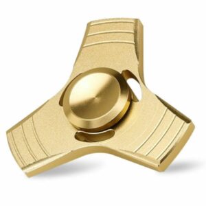 Fidget Spinner Jucarie Antistres De Metal Cu Orificii Auriu 1