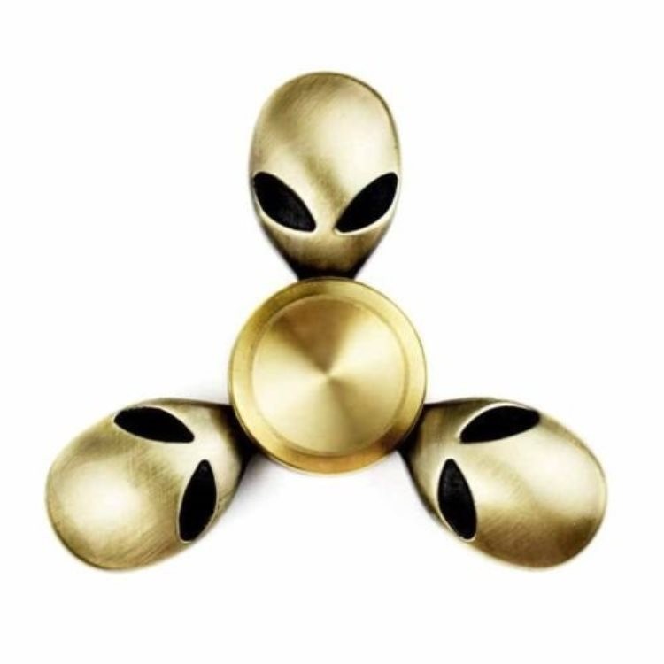 Fidget Spinner Rainbow Alien Auriu