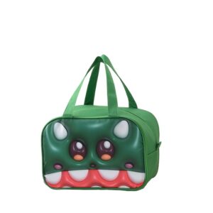 Geantă Frigorifică, Flippy, cu Desene Animat 3D, Portabilă pentru Copii, de Prânz, din Pânză Oxford, 27.5x18x20 cm, Model Crocodil, Verde