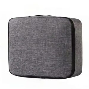 Geanta pentru Depozitare Acte si Documente, Flippy, 1 Compartiment mare cu Curele Interioare, Impermeabila, 37 x 10.5 x 27 cm, Gri