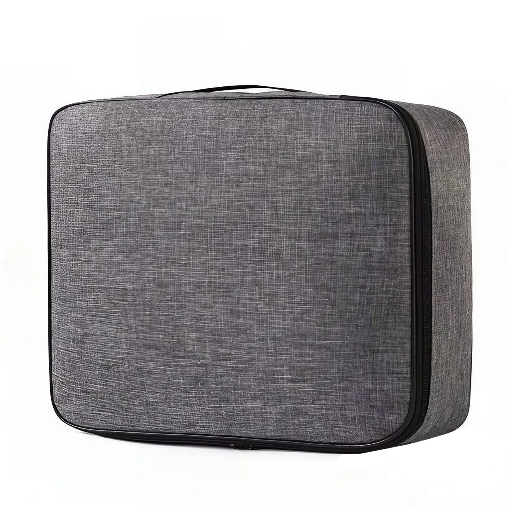 Geanta pentru Depozitare Acte si Documente, Flippy, 1 Compartiment mare cu Curele Interioare, Impermeabila, 37 x 10.5 x 27 cm, Gri