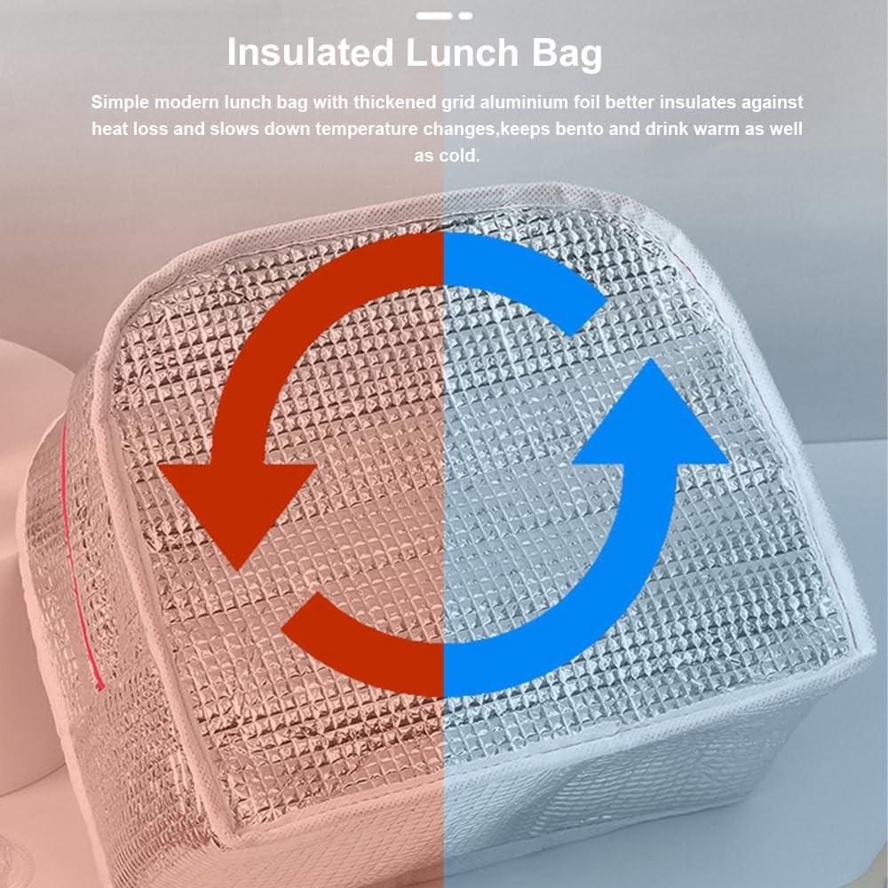 Geanta Termica pentru Pranz Flippy, Multifunctionala, Compartimentata, Impermeabila, cu Manere, Buzunar Exterior, 22x14x19 cm, Rosu - imagine 4