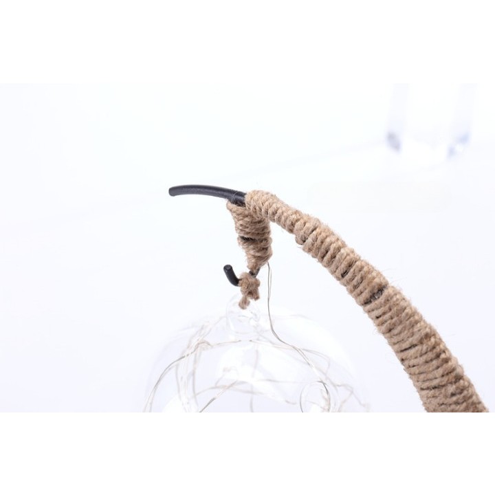 Lampa veghe Flippy, semi-luna cu glob din sticla, led, 28x15 cm, alb cald - imagine 4