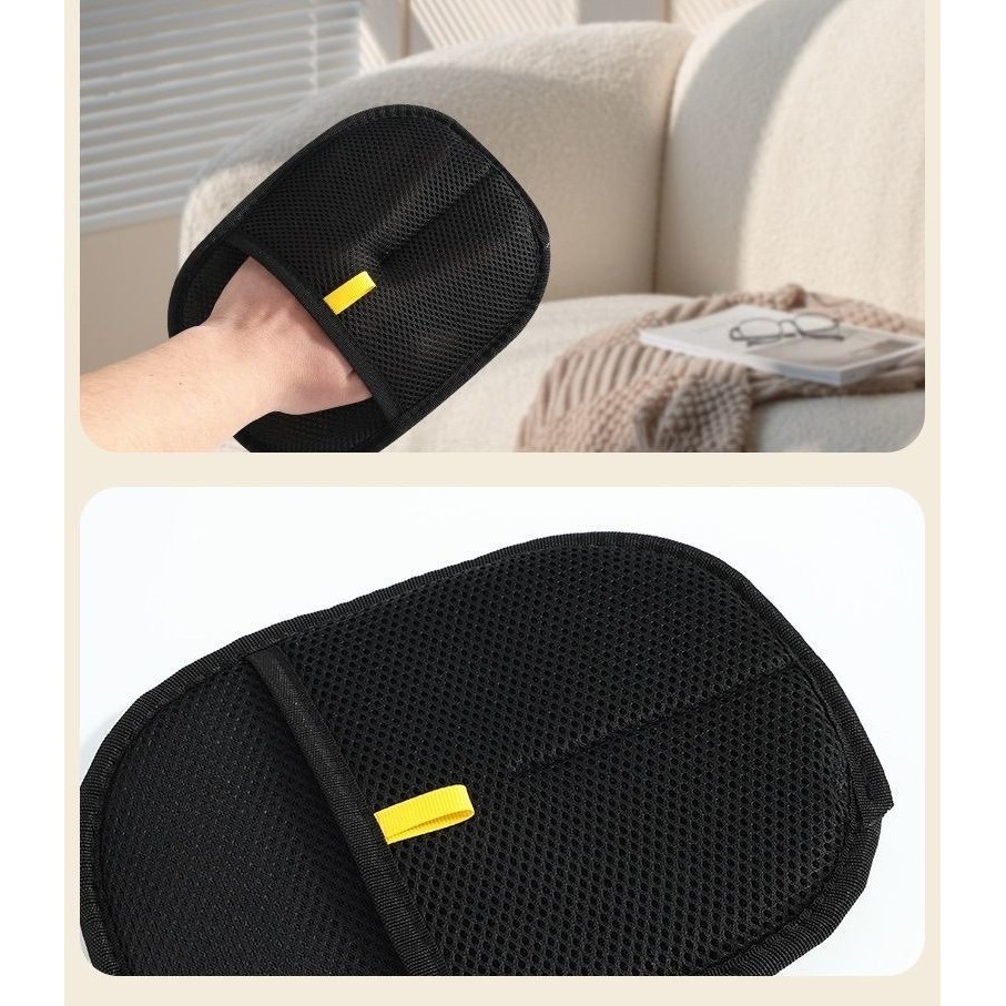 Manusa pentru Indepartarea Parului de Animale, Flippy, din Panza, 24 x 16 cm, Negru - imagine 3