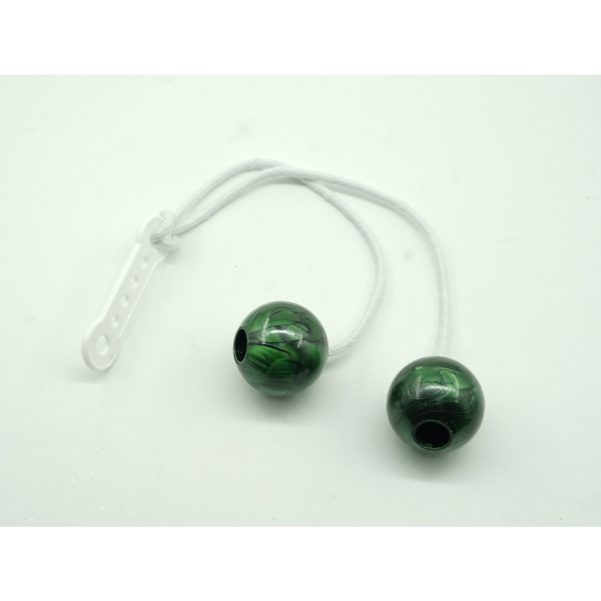 Jucarie interactiva cu bile, Flippy, Clackers ball, antistres, Verde, 40 mm - imagine 2
