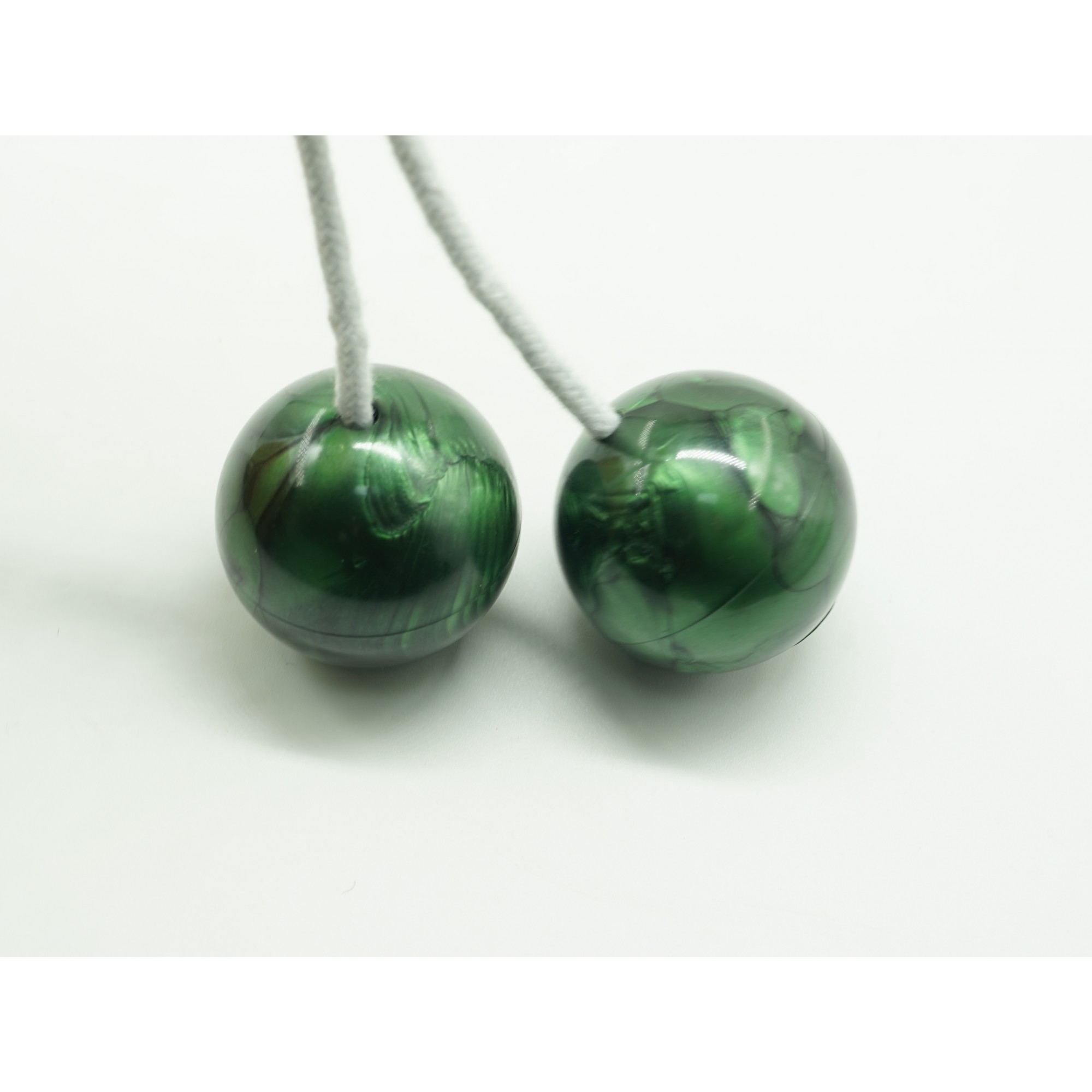 Jucarie interactiva cu bile, Flippy, Clackers ball, antistres, Verde, 40 mm - imagine 3