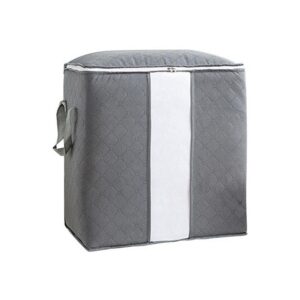 Husa de Depozitare, Flippy, Intrebuintare Multipla, Pliabila, cu Fermoar Bidirectional si Fereastra Laterala Transparenta, Lavabila, 50x48x28 cm, Gri