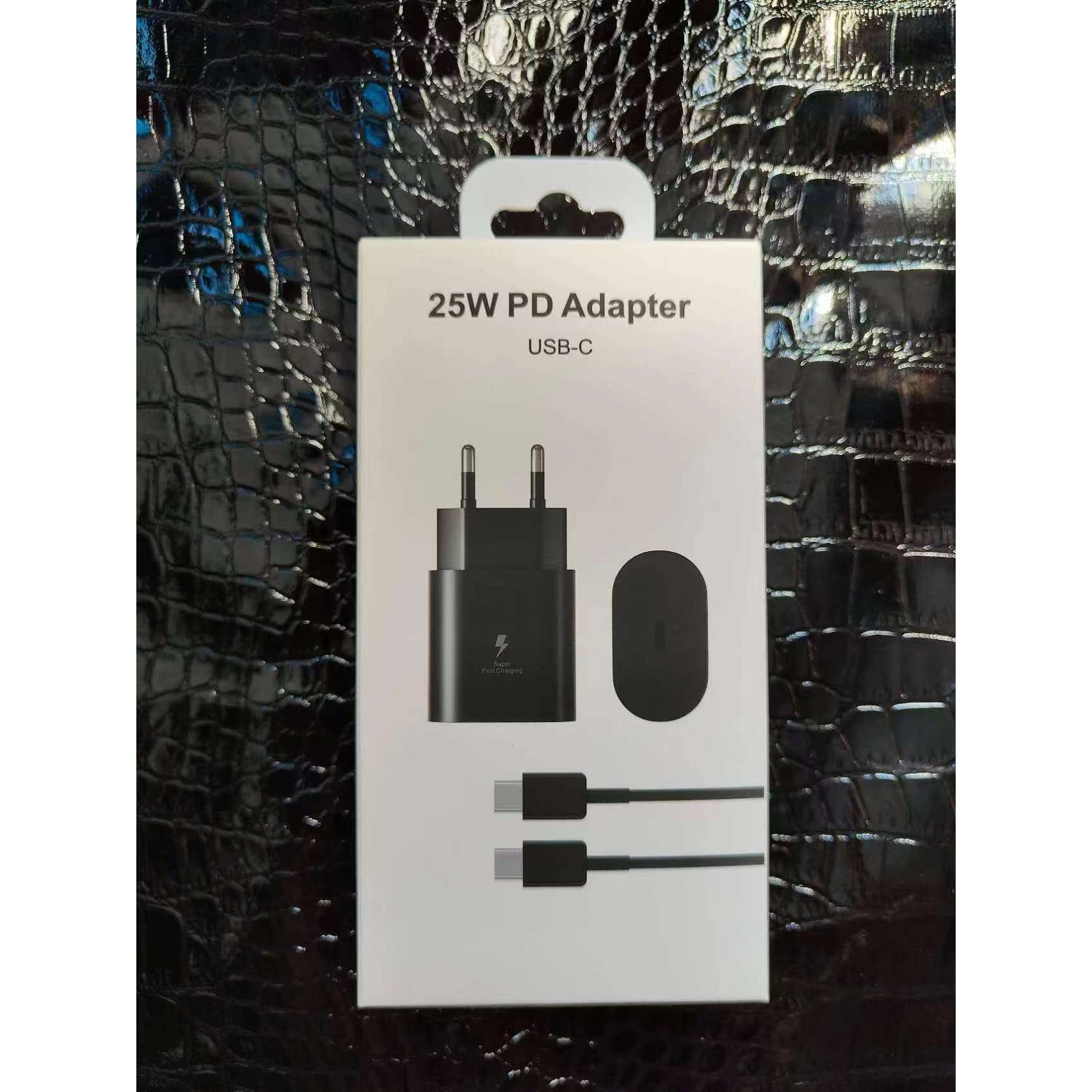 Incarcator Universal 25 W USB-C + Cablu Type-C, Flippy, Negru - imagine 2