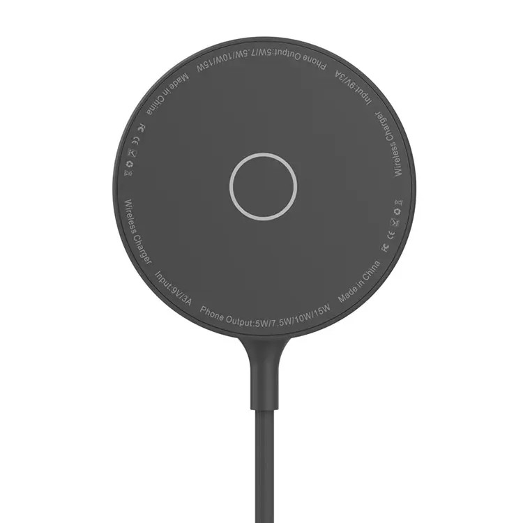 Încărcător fără fir, Wireless, portabil Flippy, MagSafe 15W, mufa conectare Adaptor Type C, functie suport, pentru seriile iPhone 14, iPhone 13 si iPhone 12, Negru - imagine 3