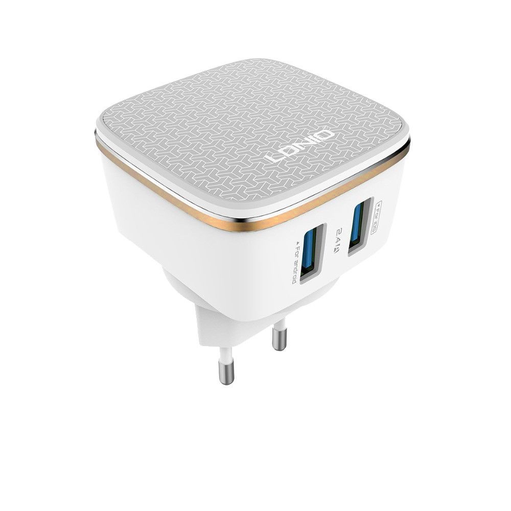 Incarcator Lightning cu 2 porturi USB 2,4 A Alb 1 m Cod Produs 08079 - imagine 3