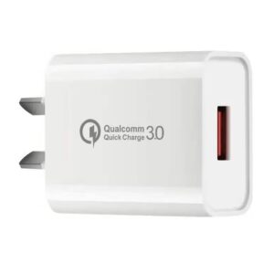 Incarcator Retea Fast Charge 5V3A, Flippy, Capat STANDARD EUROPEAN QC 3.0, 18W, Fara Cablu, Alb