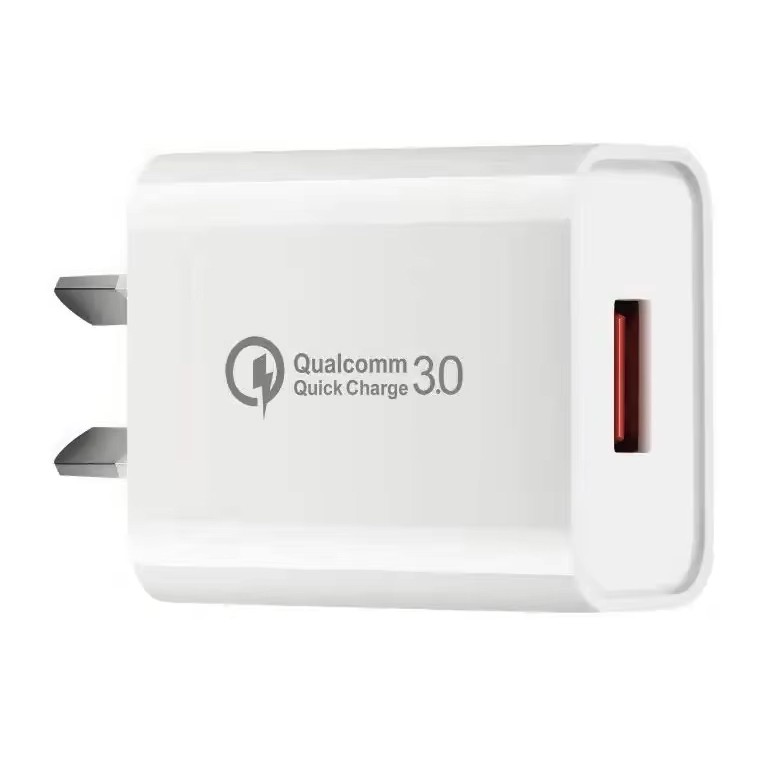 Incarcator Retea Fast Charge 5V3A, Flippy, Capat STANDARD EUROPEAN QC 3.0, 18W, Fara Cablu, Alb